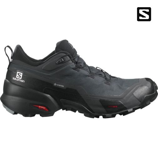 Black Salomon Cross Hike GTX Men's Hiking Shoes | PH 26458M